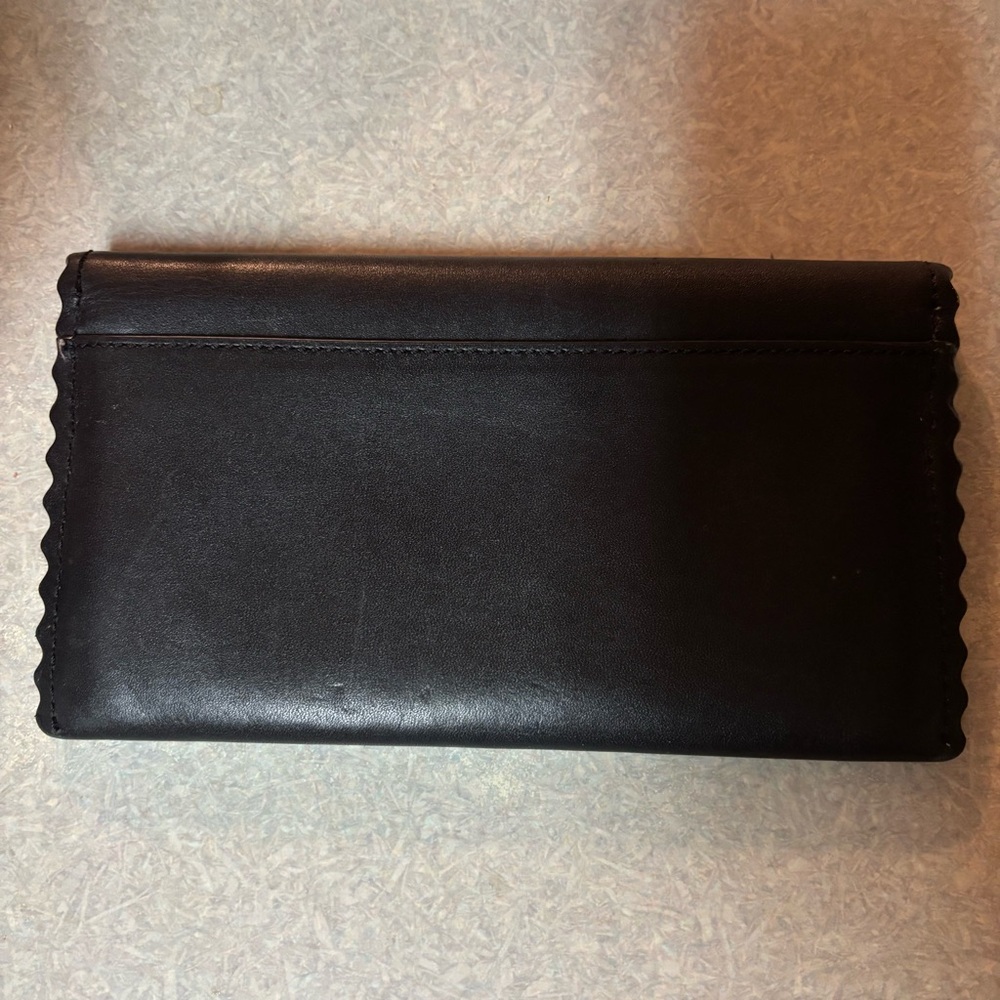 Loeffler Randall Everything Preppy Minimalist Scalloped Quiet Luxury Wallet - Picture 2 of 9